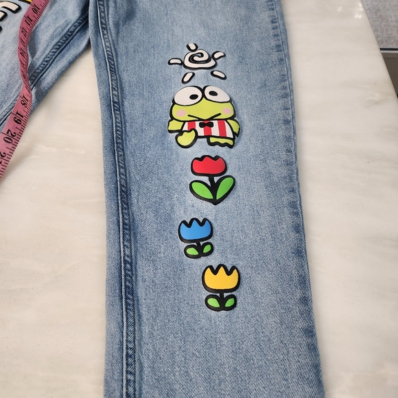 Keroppi Graphic Women's Jeans - Light Blue - Picture 7 of 9